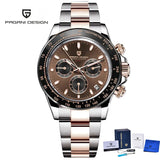 2026 New PAGANI DESIGN Rose Gold Chronograph Men's Watches Luxury Quartz Watch For Men Automatic Date Stainless steel Wristwatch