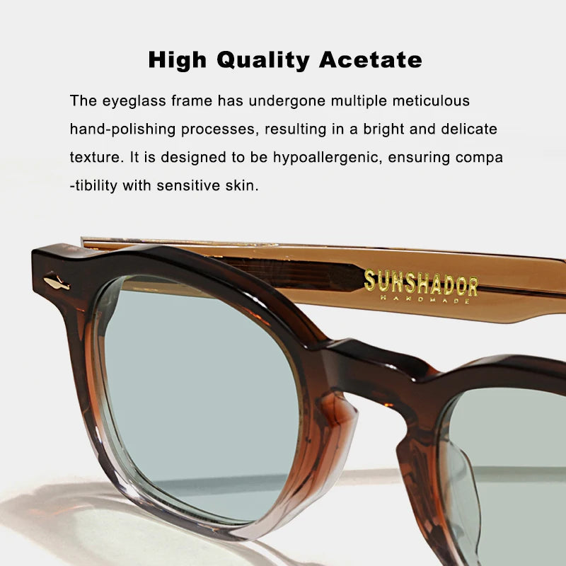 Tortoiseshell Round Acetate Sunglasses – UV400 Polarized