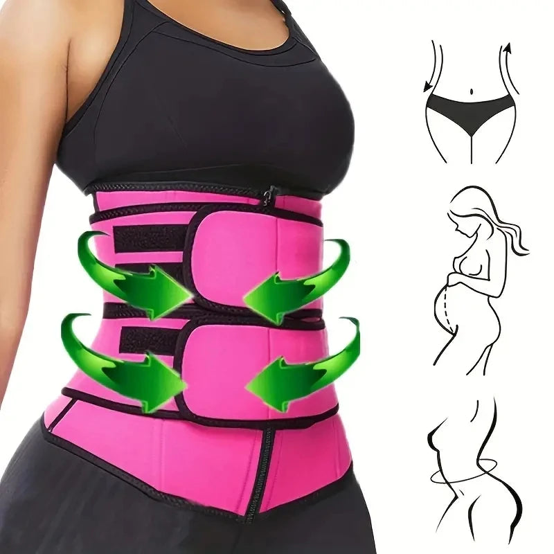 Premium Neoprene Waist Trainer – USA-Made Sweat Trimmer & Workout Sauna Belt