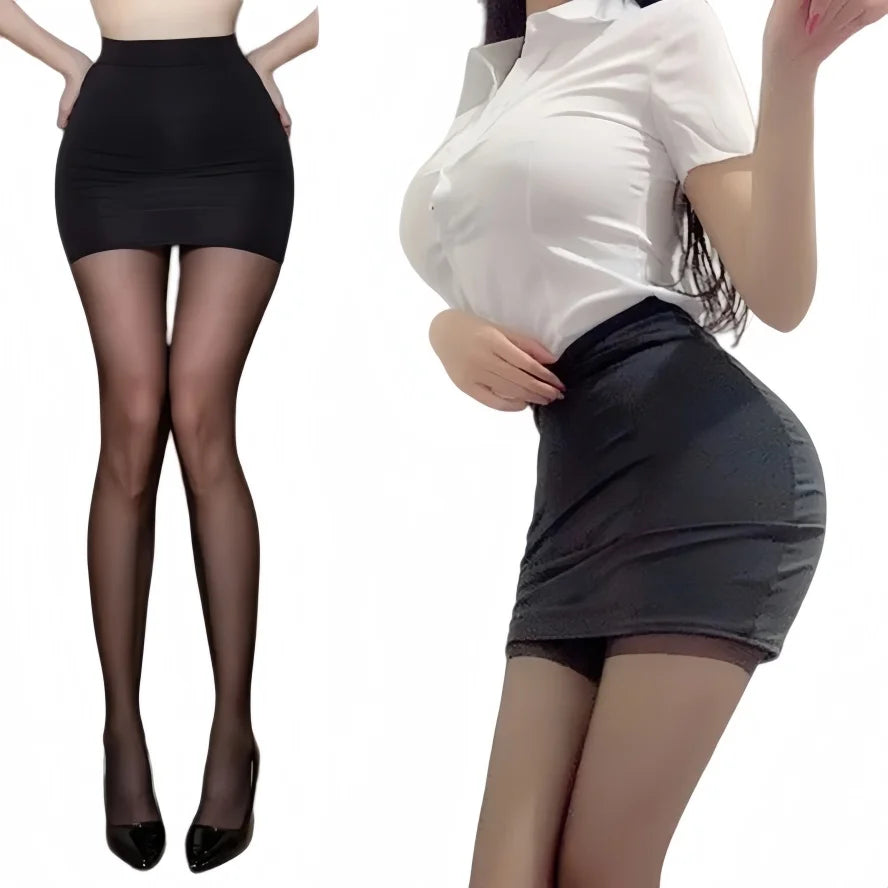 Women's Stretch Knit Pencil Mini Skirt