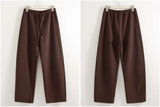 Autumn Burgundy Sweatpants Women Straight Leg Sport Pants Cotton Ladies Coffee Basic Joggers Wide Leg Women's Pants And Trousers