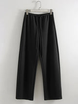 Autumn Burgundy Sweatpants Women Straight Leg Sport Pants Cotton Ladies Coffee Basic Joggers Wide Leg Women's Pants And Trousers