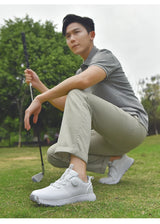 Men's Golf Sneakers Quick-Lace Casual Outdoor Shoes