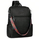 Women's Genuine Leather Laptop Backpack — 15.6" Retro Style
