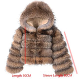 Luxury Women’s Real Raccoon & Fox Fur Jacket | Premium Winter Outerwear