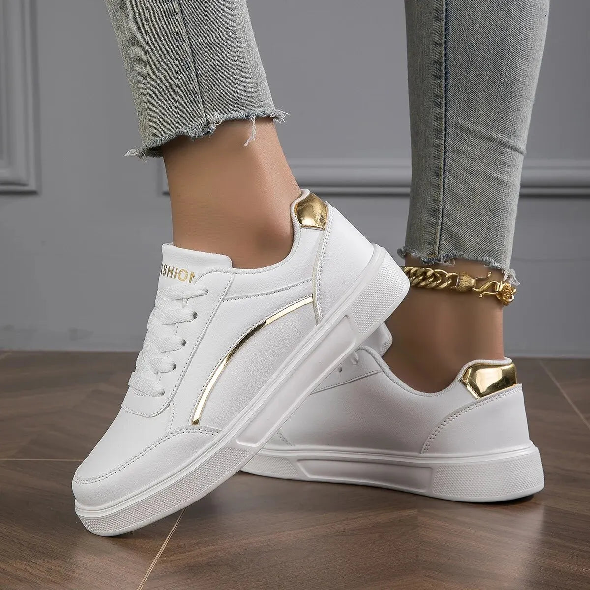Baasploa Women’s Leather Platform Sneakers