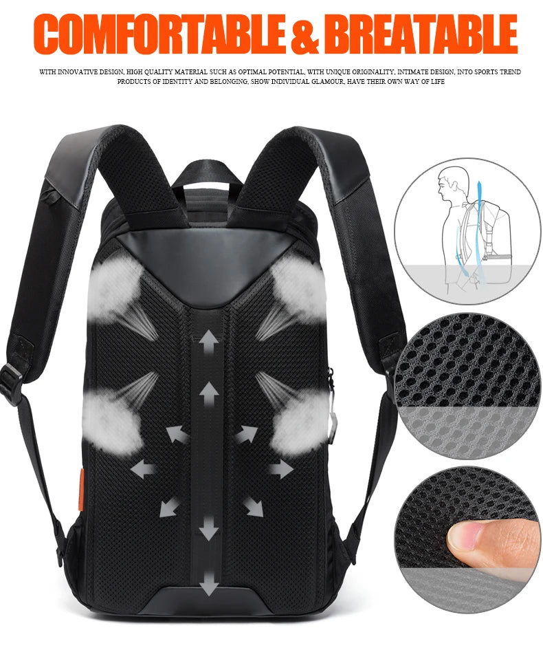 TANGCOOL Men Backpack Large Capacity 17 Inch Laptop Business Work Travel Backpack for Male Women Schoolbag