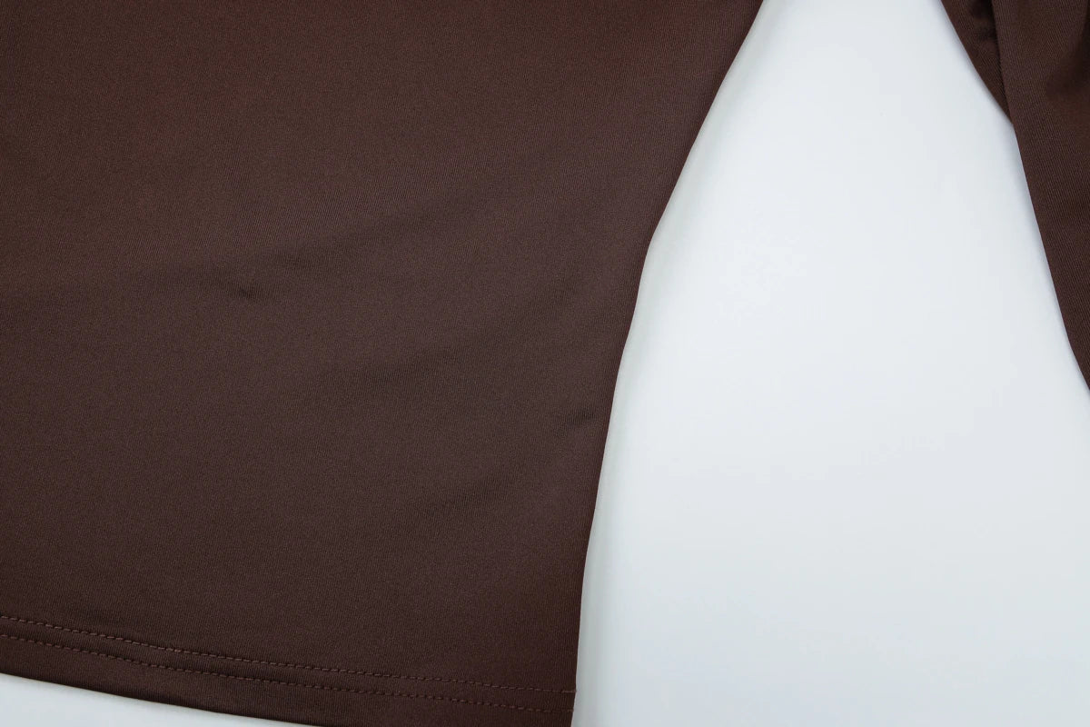 Autumn Slim-Fit Square Collar Long Sleeve T-Shirt | Women's Chic Casual Streetwear