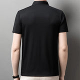 Men's Textured Knit Polo – Breathable Business Casual
