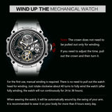 MEGIR Skeleton Dial Automatic Mechanical Watch Men Stainless Steel Case Waterproof Luminous Sport Wristwatch with Silicone Strap