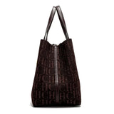 CH Women's Handbag Large Capacity Women's Simple Daily Commute Versatile Solid Color Letter Printed Design Shoulder Bag