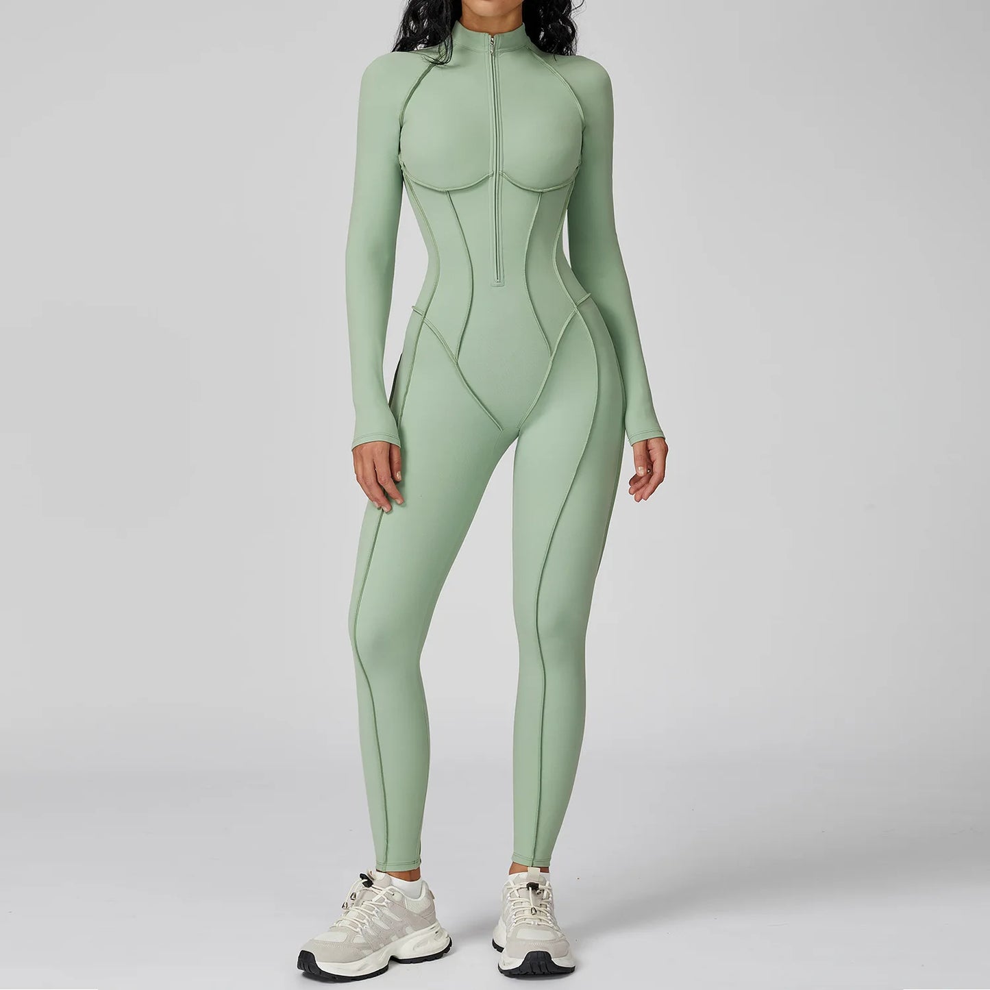 Long-Sleeved Performance Yoga Bodysuit