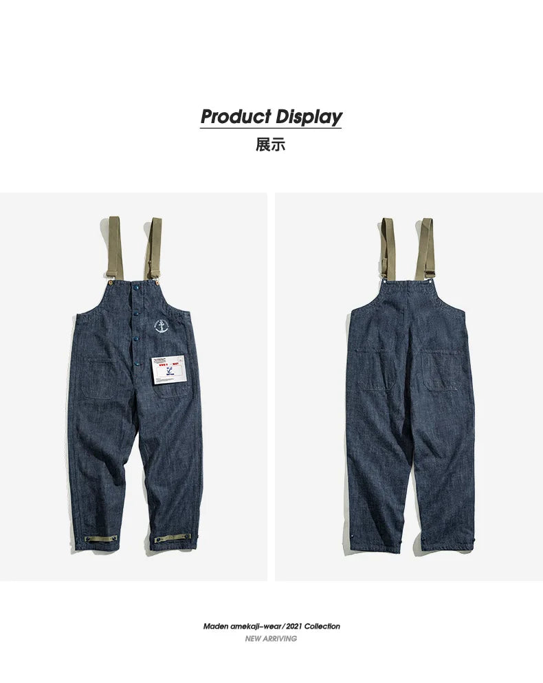 MADEN Vintage Denim Deck Strap Straight Leg Jeans – Men
