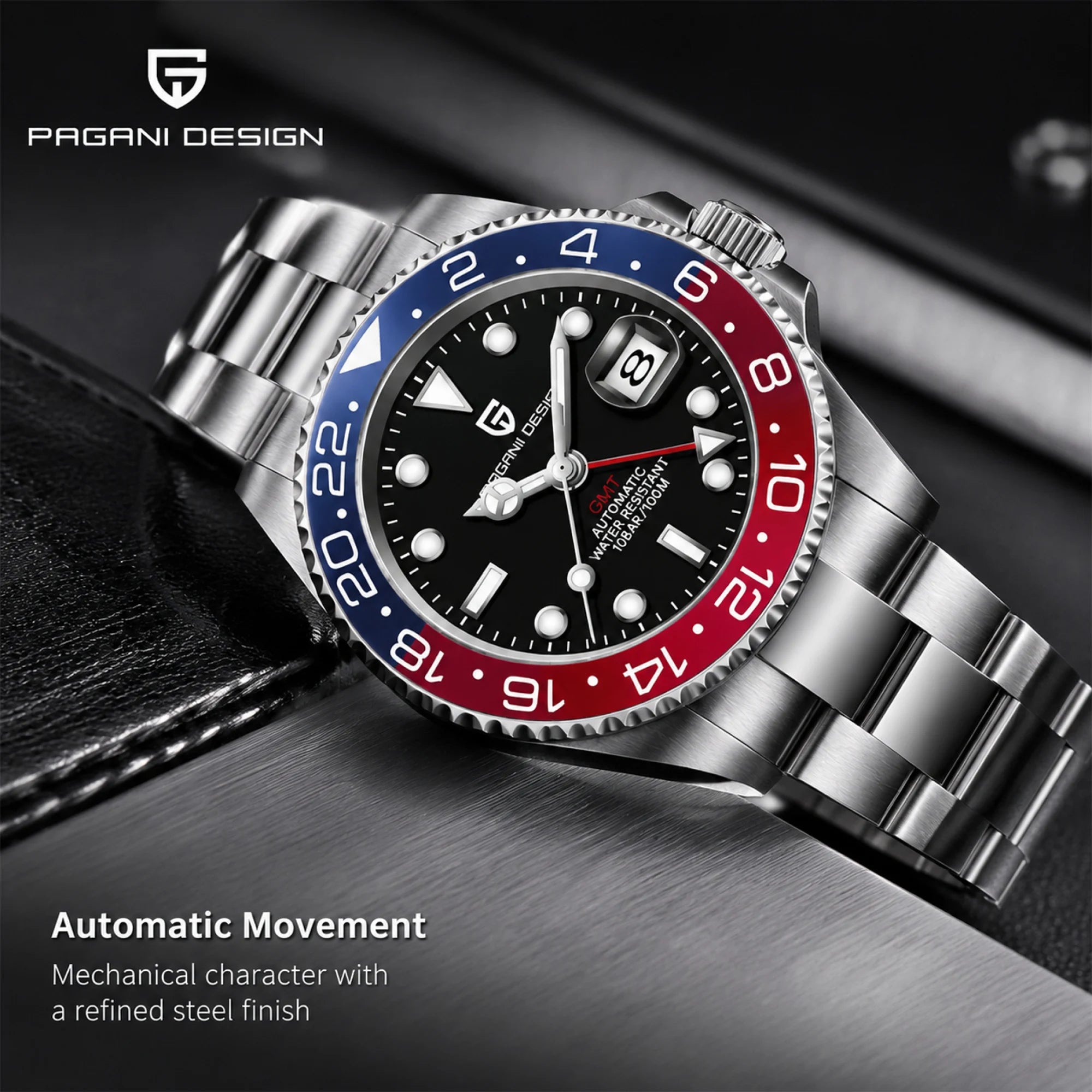 Pagani Design PD-1662 GMT Automatic Men's Watch