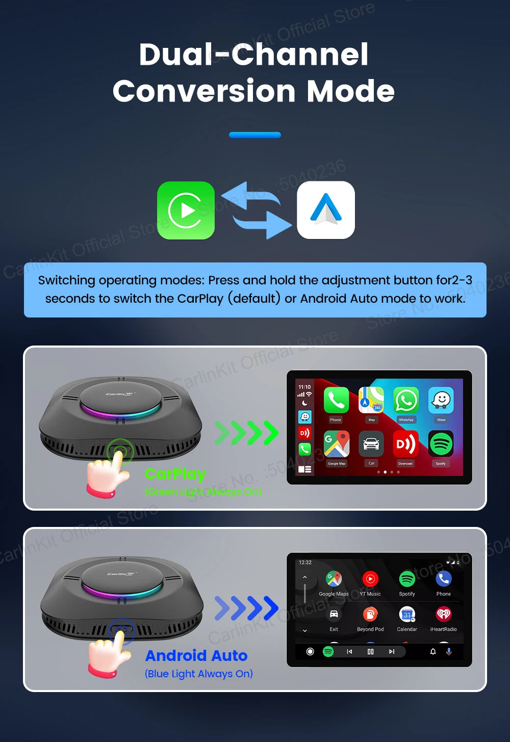 Carlinkit Android 13 AI Box – Wireless CarPlay & Android Auto