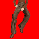 Minimalist Straight-Leg PU Leather Trousers
