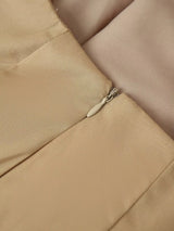 Women's Autumn New Short Zipper Jacket Short Sleeved Top High Waisted Pleated Lantern Flower Bud Half Skirt Set