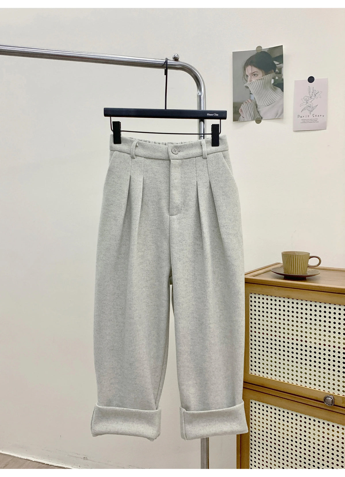 Women's High-Waist Ankle Pants with Pockets