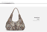 Women Handbags Leopard Bag Top-handle Handbag Fashion Satchel Dumpling Pack Shoulder Bag Tote Bag Hobos Large Purse