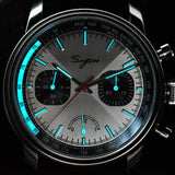 Sugess Pilot Watch Men ST1906 Movement Handwind Chronograph Wristwatches Sapphire Waterproof Hand Wind PowerReserve Luminous V2