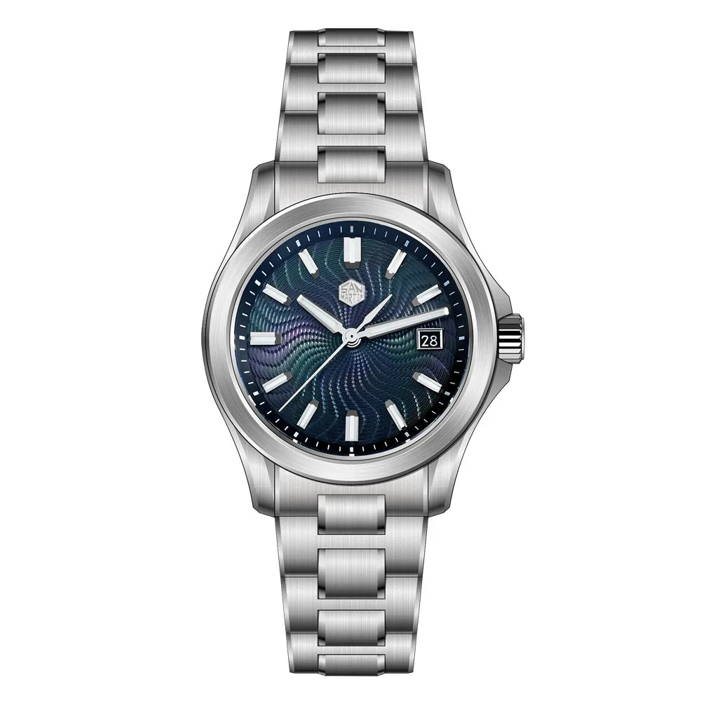 San Martin 39mm Guilloche MOP Dress Watch | Miyota 9015 | SN0150-G1