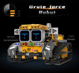 Digital display 5-in-1 transformable robot model assembly, remote control robot building blocks toy, children's toy gift