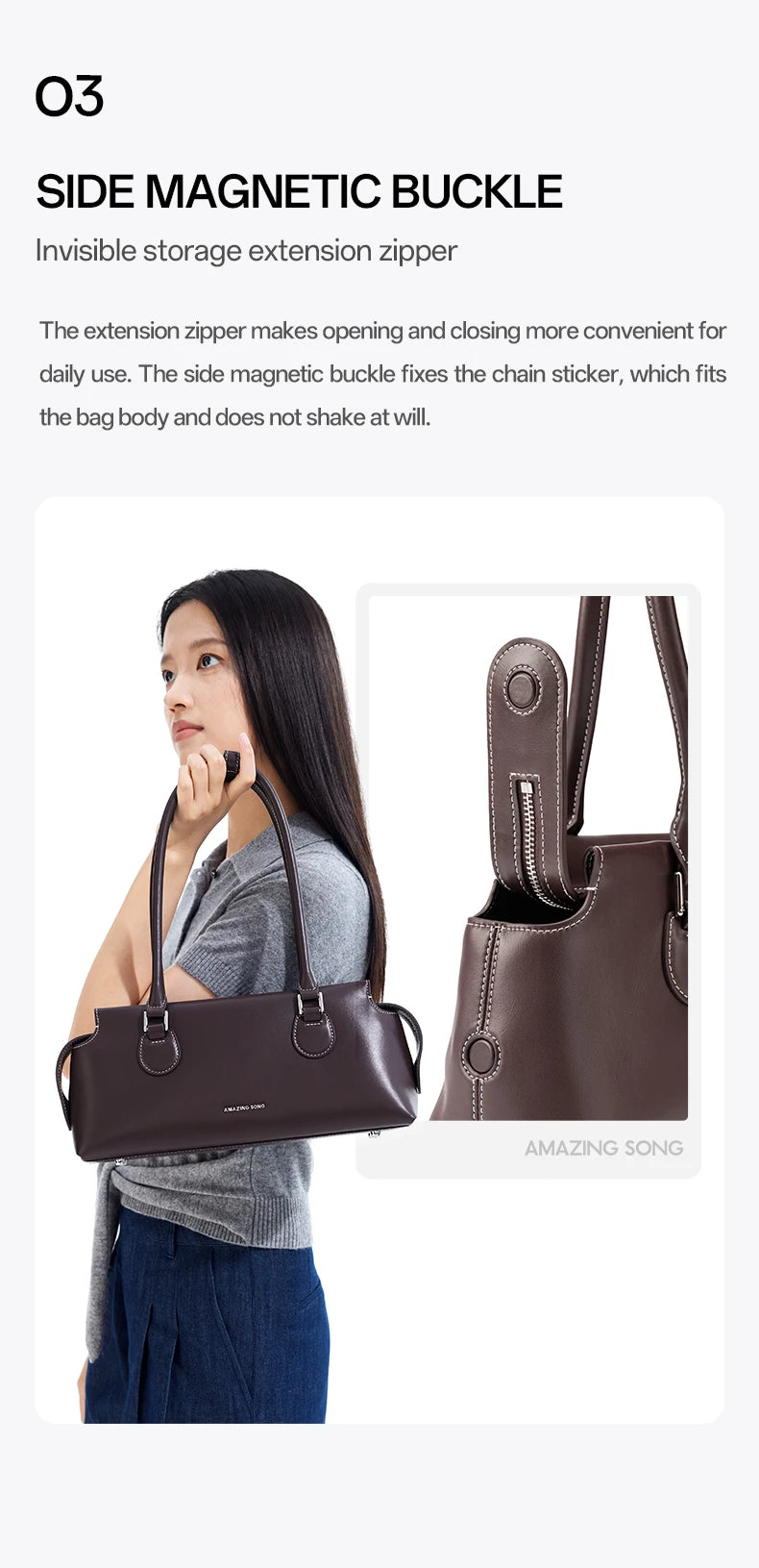 Amazing Song Baguette Shoulder Bag – Soft Pillow Pack Design