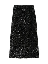 High Waisted Sequin Maxi Skirt Women Elegant Shiny Straight Skirts With Slit Summer Spring Black Long Sequin Skirt For Women