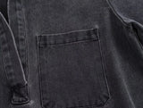 2024 Autumn Jeans Sets Women Turn-down Collar Casual Top Fashion High Waist Streetwear Female Denim Pant Two Piece Set