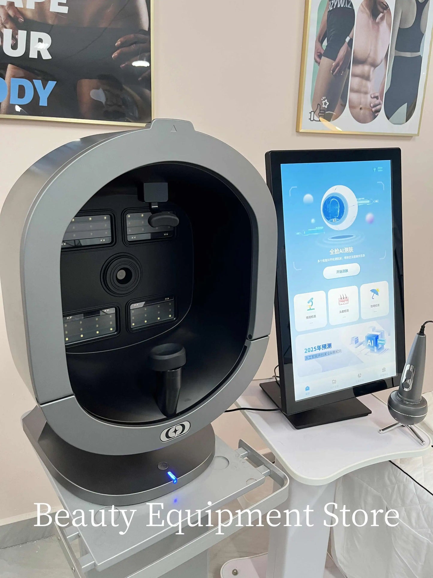 3D Magic Ai Facial Testing X5 ProMirror Wood Lamp Acne Scanner Skin Detector Skin Analyzer Facial Tester Facial Analyzer Machine