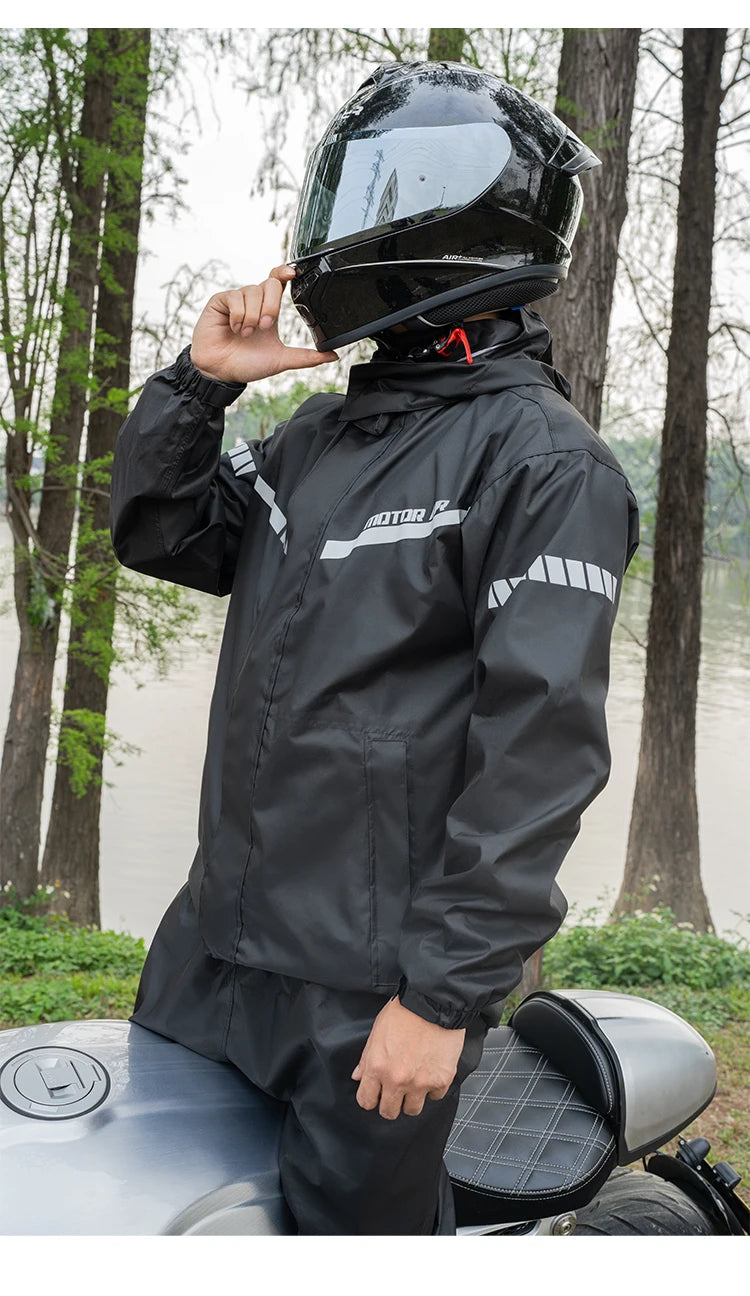 Motor Air Motorcycle Raincoat – 2-Piece Riding Suit