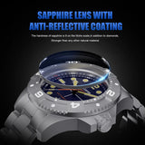 FeelNever Profession Casual Sports Mechanical Man Watch Stainless Steel Sapphire Crystal 50Bar Auto Date Wristwatch Reloj Hombre