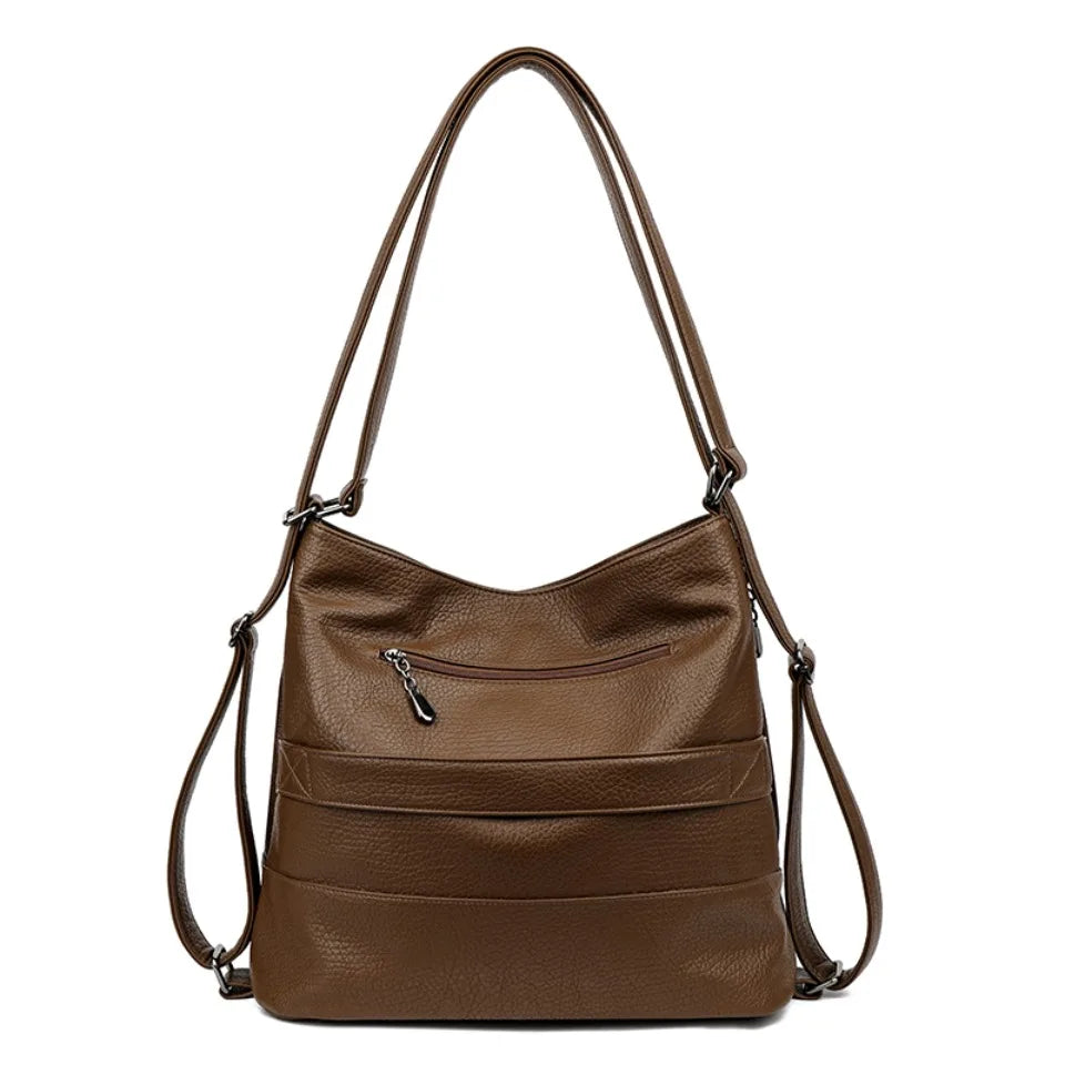 Top Quality Leather Backpack Women Bagpack Female Large Capacityf or Commute Travel School Backpack Shoulder Bags for Women Sac