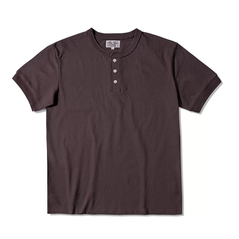 Heavyweight Cotton Henley Tee – Vintage Everyday Essential