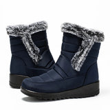 Thick Warm Long Plush Waterproof Snow Boots Women Winter 2025 Non Slip Soft Fur Ankle Boots Woman Plus Size 44 Cotton Shoes Mom