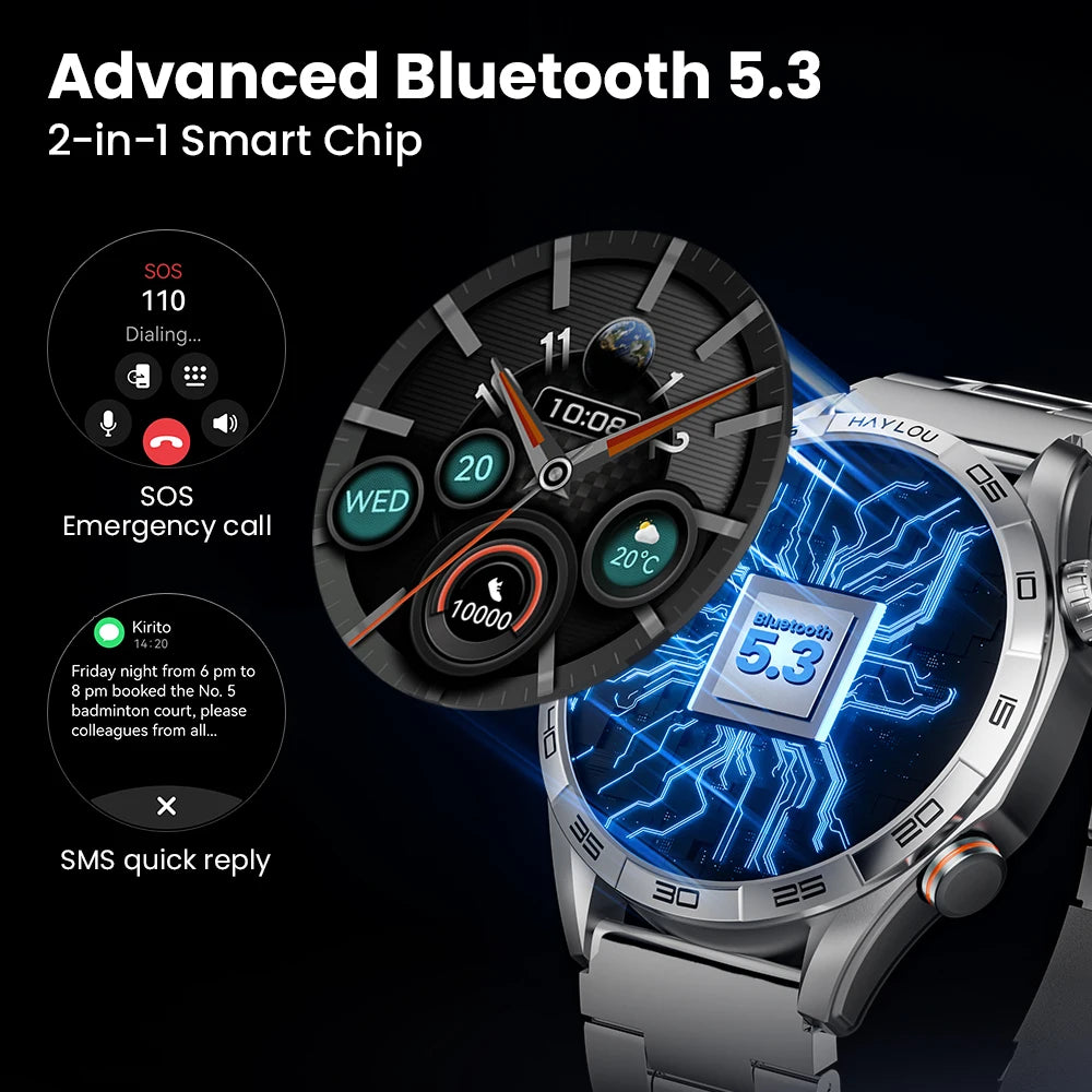 HAYLOU Solar 5 Smartwatch – AMOLED, Bluetooth Calling