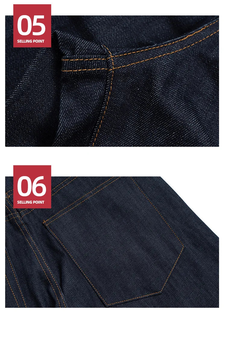 MIJKO Men's Relaxed Straight Denim Jeans – M to XXL
