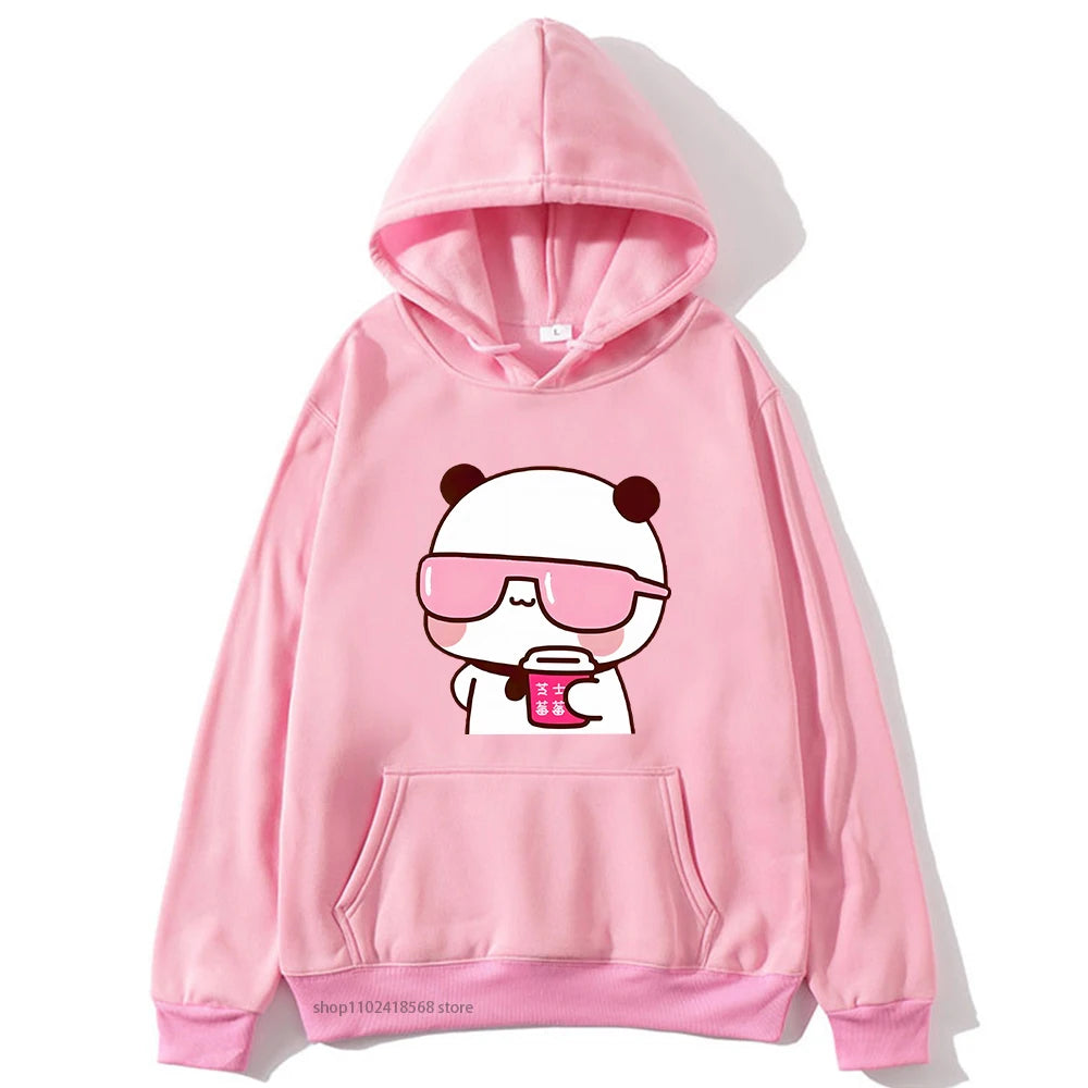 Bubu Dudu Couple Hoodies – Kawaii Cartoon Fleece Pullover