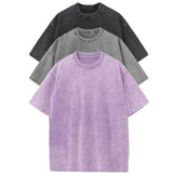 3pcs Men's 100% Cotton Loose-Fit T-Shirts in Solid Colors Casual Short Sleeve Crew Neck Ideal for Summer Outdoor