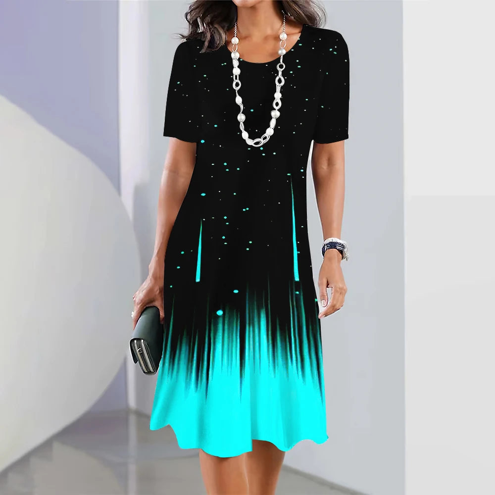 Women’s Striped Short-Sleeve Summer Dress