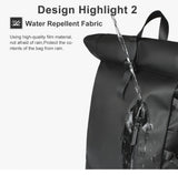 Heroic Knight Men's Backpack Waterproof Roll Top Backpack Women Travel Expandable USB Charging Large Capacity Laptop Bag Mochila