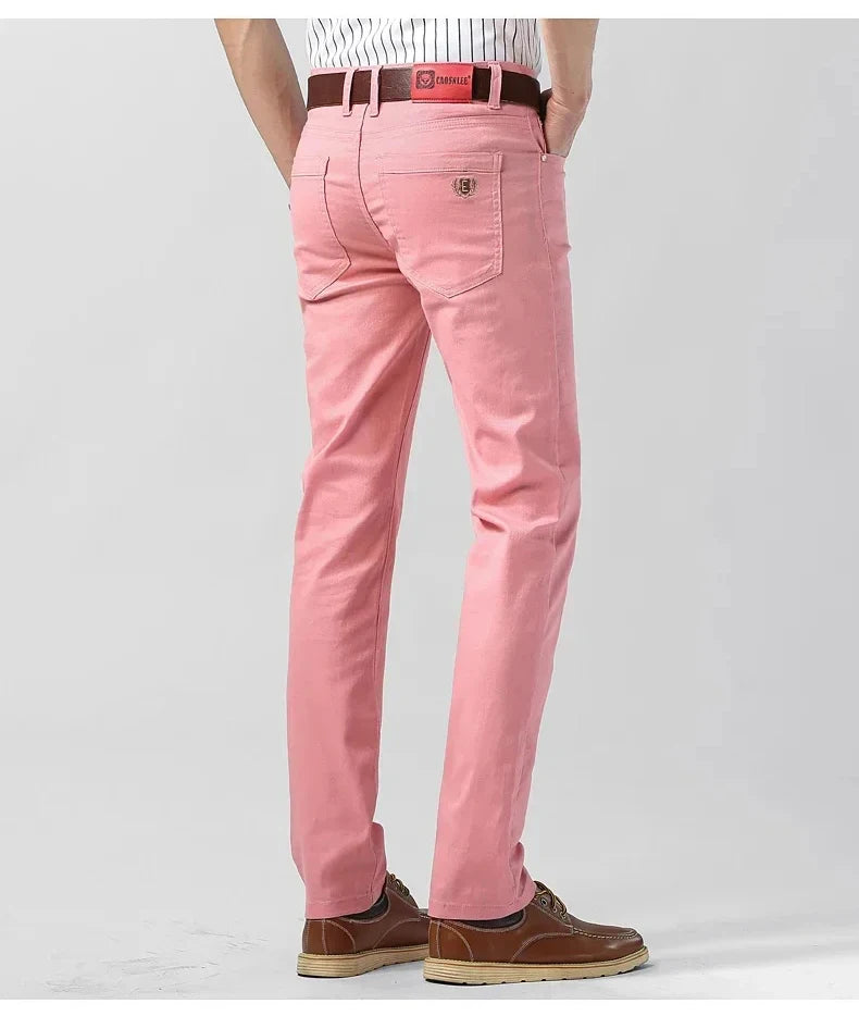 Men's Colorful Stretch Denim Jeans | Slim Fit