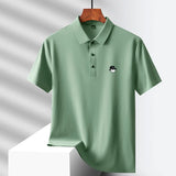 Men's Ice Silk Golf Polo Shirt – 10 Colors, M to 5XL
