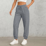 Women's High-Waist Drawstring Straight-Leg Pants
