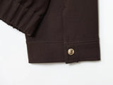 NLZGMSJ Women's 2025 Autumn Elegant Clothing Jacket Vintage Lapel Collar Zipper Full Sleeve Pocket Coat Lady Outerwears