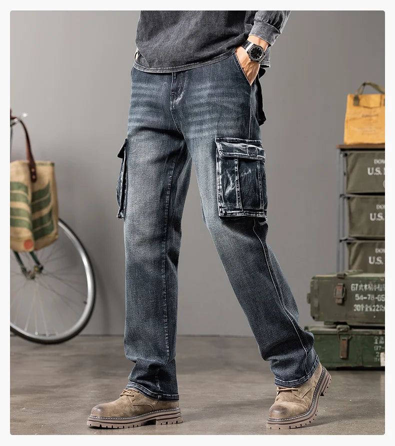 Men's Wide-Leg Straight Jeans | Relaxed Workwear Fit