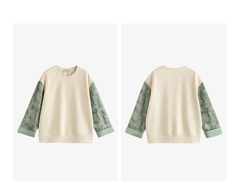 Women's Layered-Look Patchwork Sweatshirt