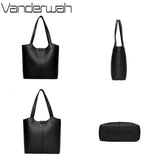 Genuine Brand High End Soft Pu Leather Shoulder Bag For Women Casual Tote Bag Female Purse Simple Design Handbag Commuting Sac