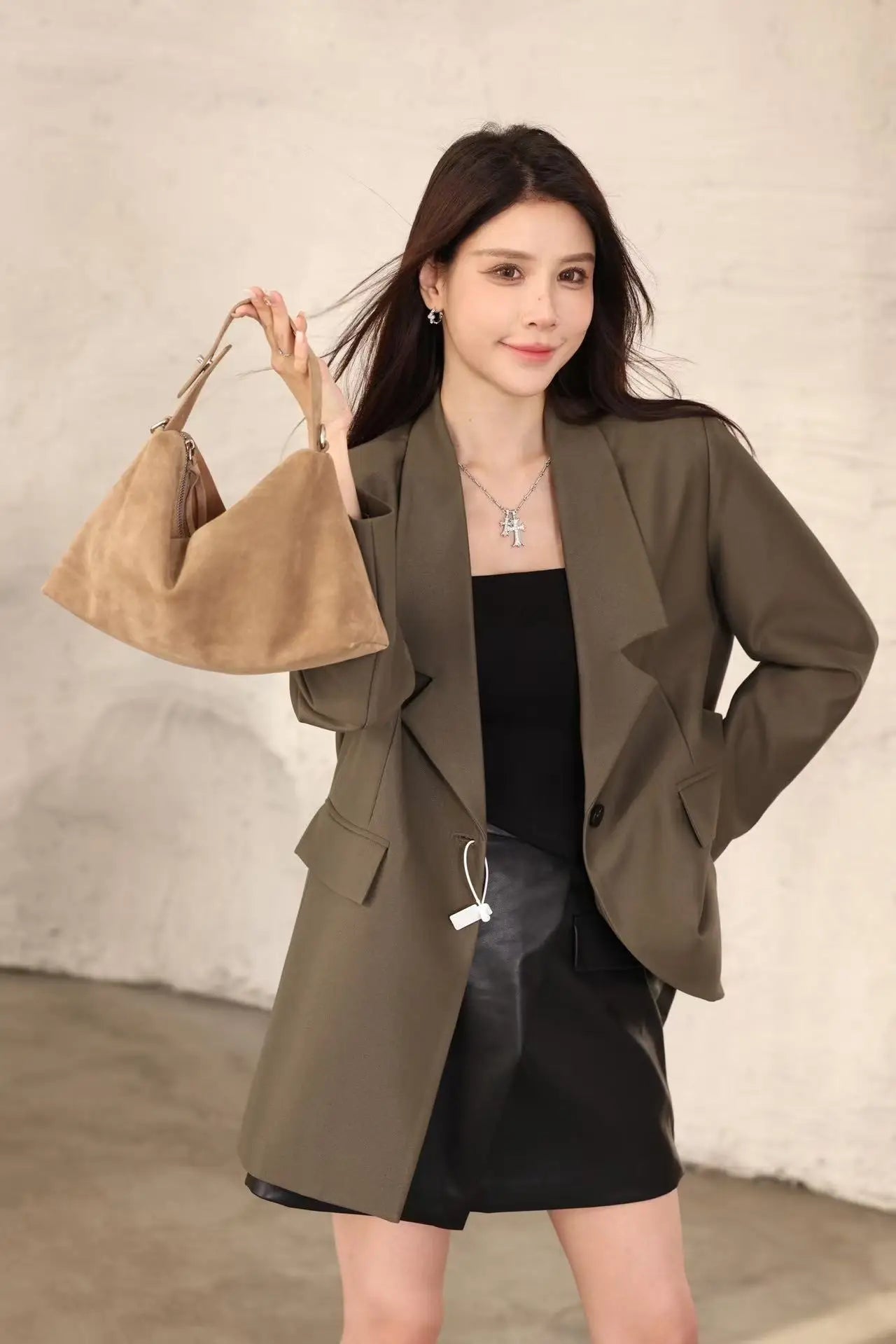 Luxury Suede Boston Tote