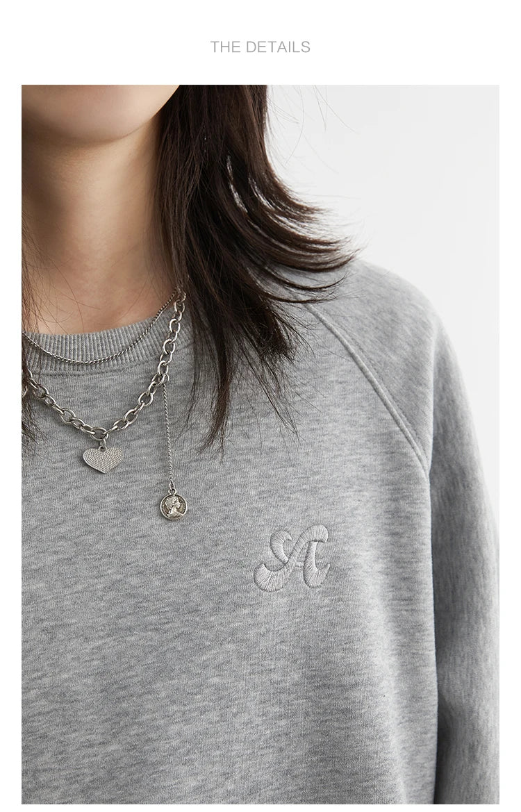 Women's Embroidered Raglan Sweatshirt